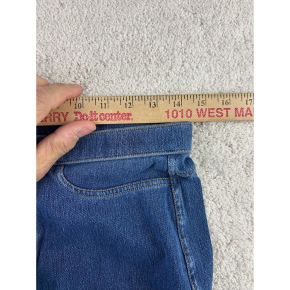 Womens Jeggings Pants Medium Blue Denim Stretch Pull On Elastic Waist Slim Fit - Picture 3 of 11